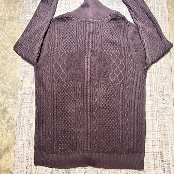 Men's Dark Brown Cardigan Sweater - Picture 5 of 8